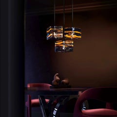 Lampe à suspension contemporaine en verre soufflé de Murano conçue par Peter Marino pour VENINI