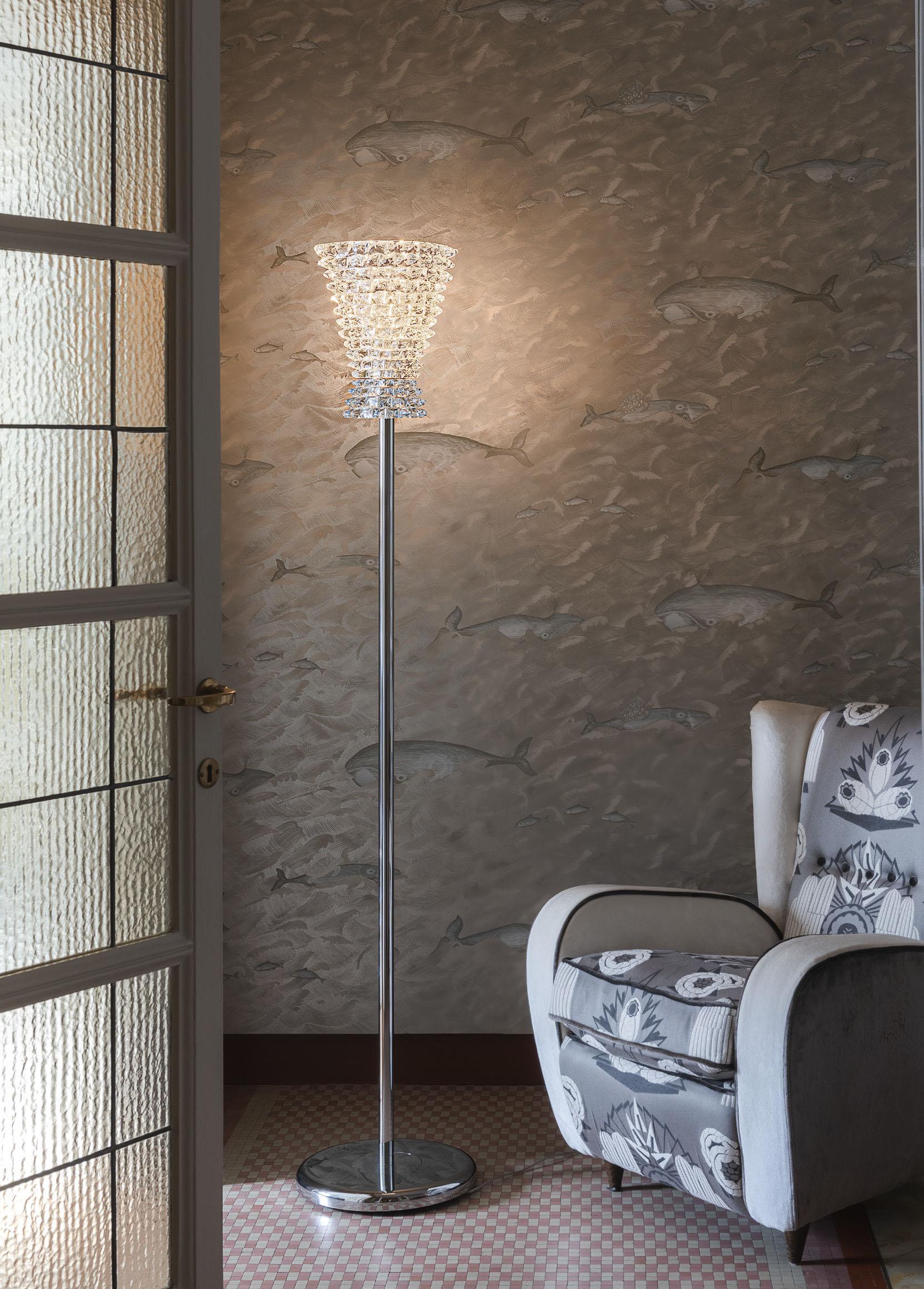 Lámpara de pie de cristal soplado de Murano, Ercole, Cristal veneciano Italiano en venta