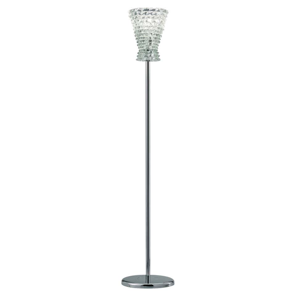 Contemporary Blown Crystal Glass Floor Lamp, Pebbles by Boris Klimek ...