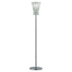 Murano blown Glass Floor Lamp, Ercole, Crystal Venetian Crystal