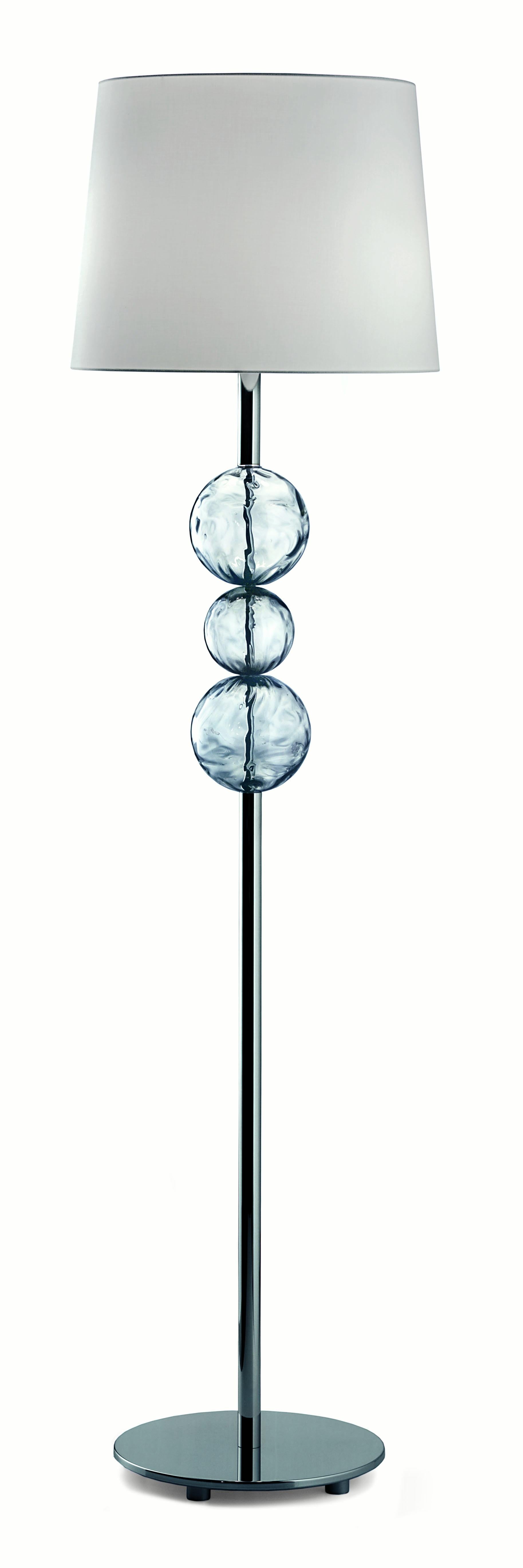 Cristal soplado de Murano, Lámpara de pie, Cristal veneciano gris Italiano en venta