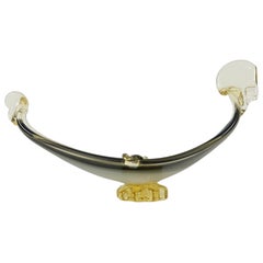Murano Blown Glass Gondola Ashtray