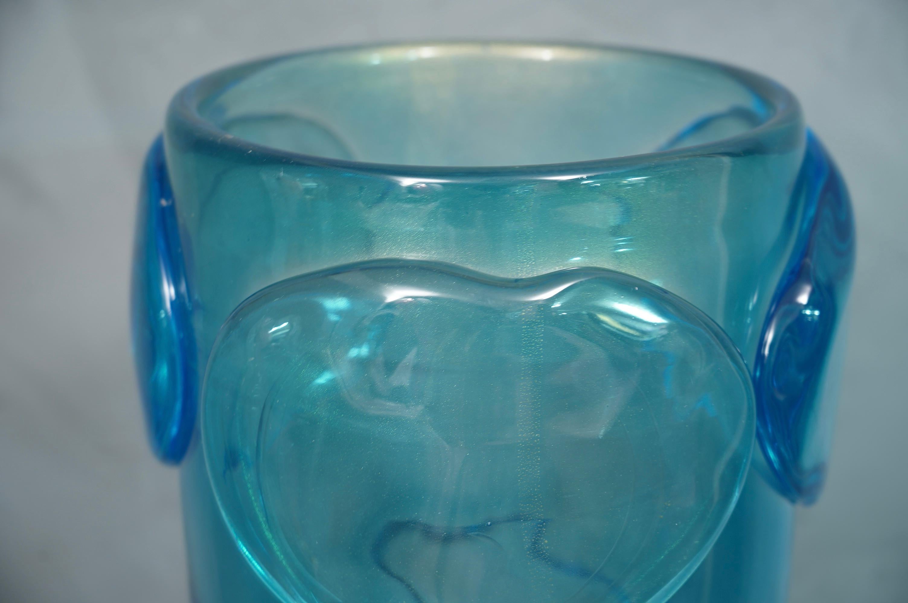 Murano Glass Murano Blown Glass Italian Midcentury Vase, 1950