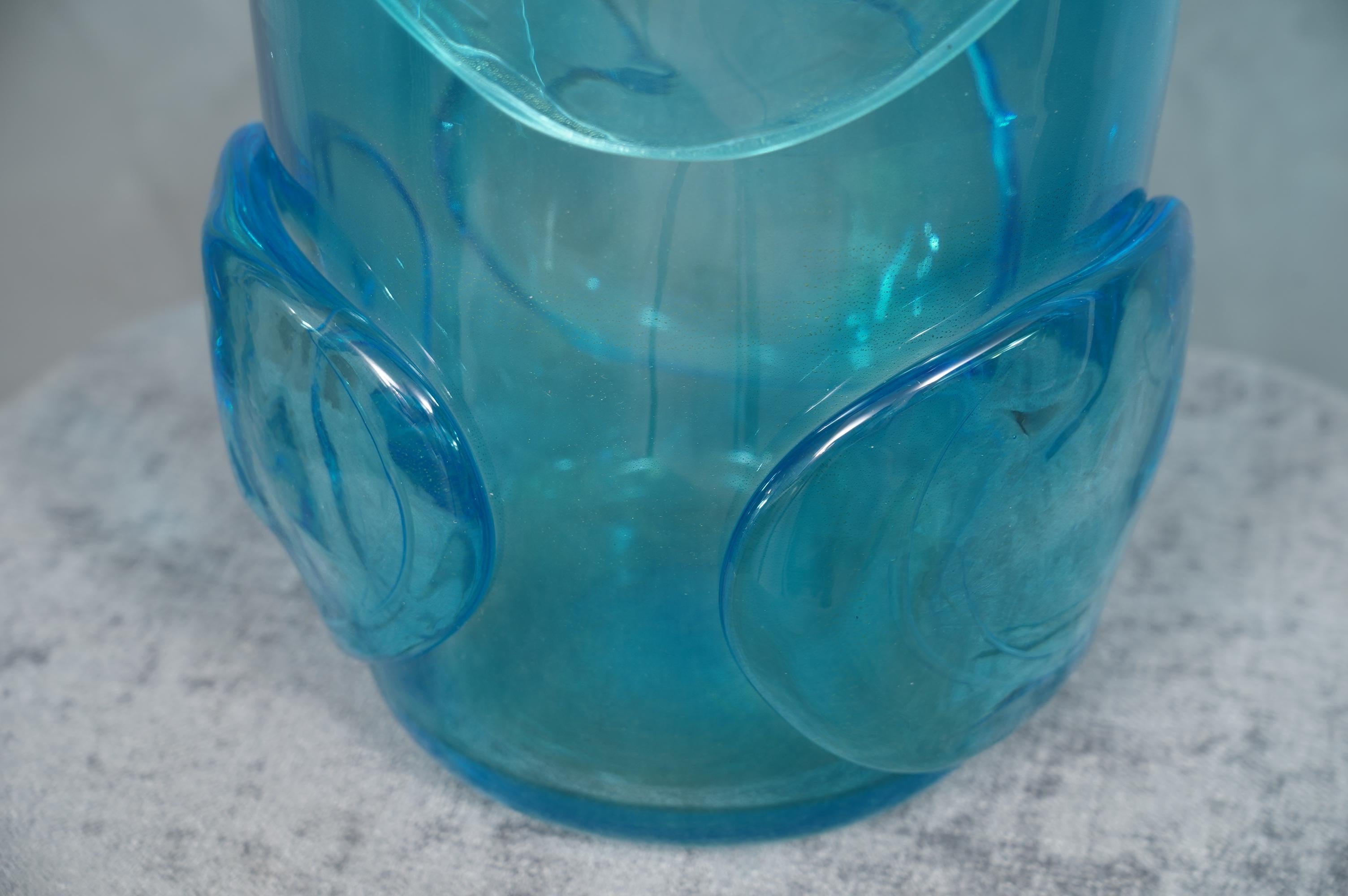 Murano Blown Glass Italian Midcentury Vase, 1950 1