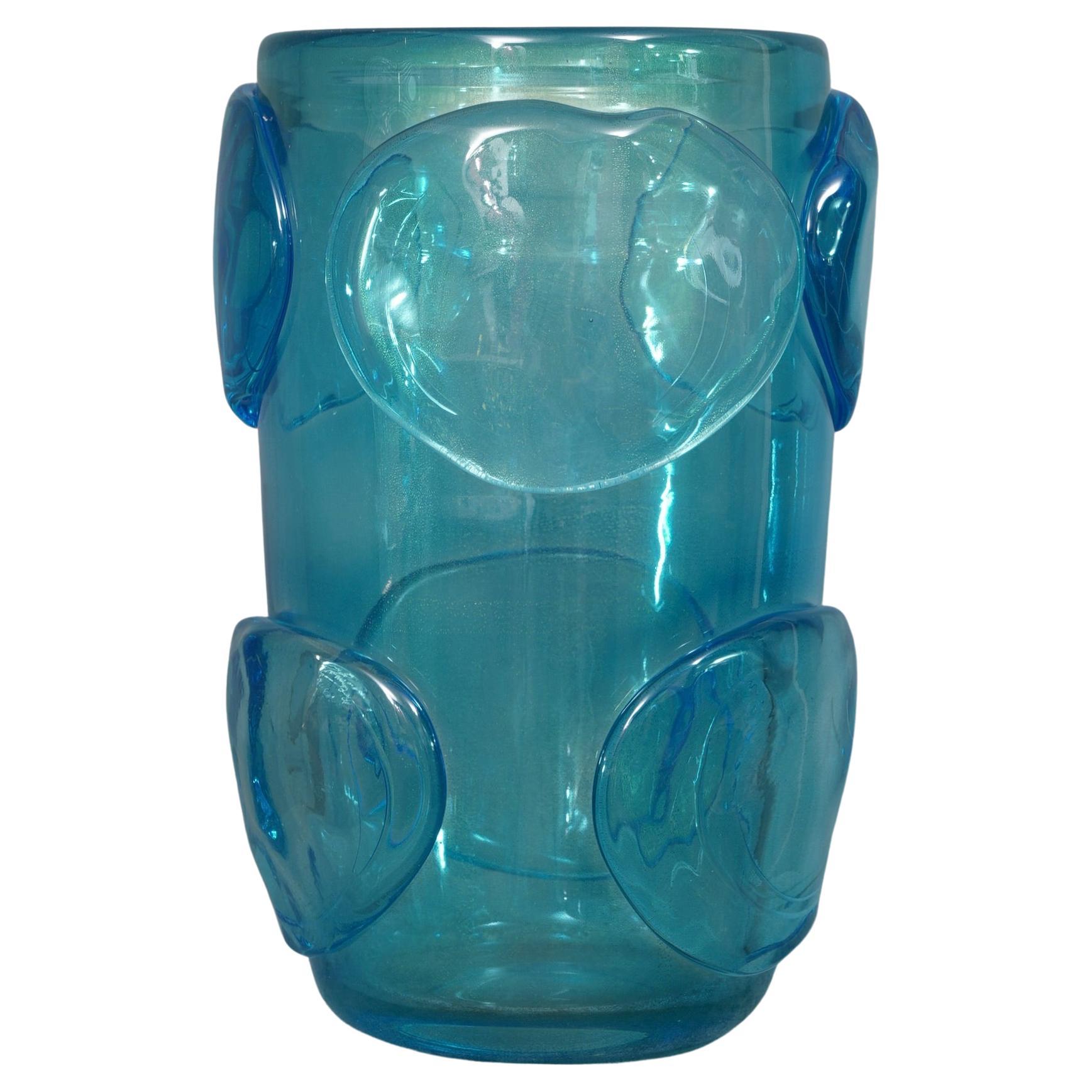 Murano Blown Glass Italian Midcentury Vase, 1950