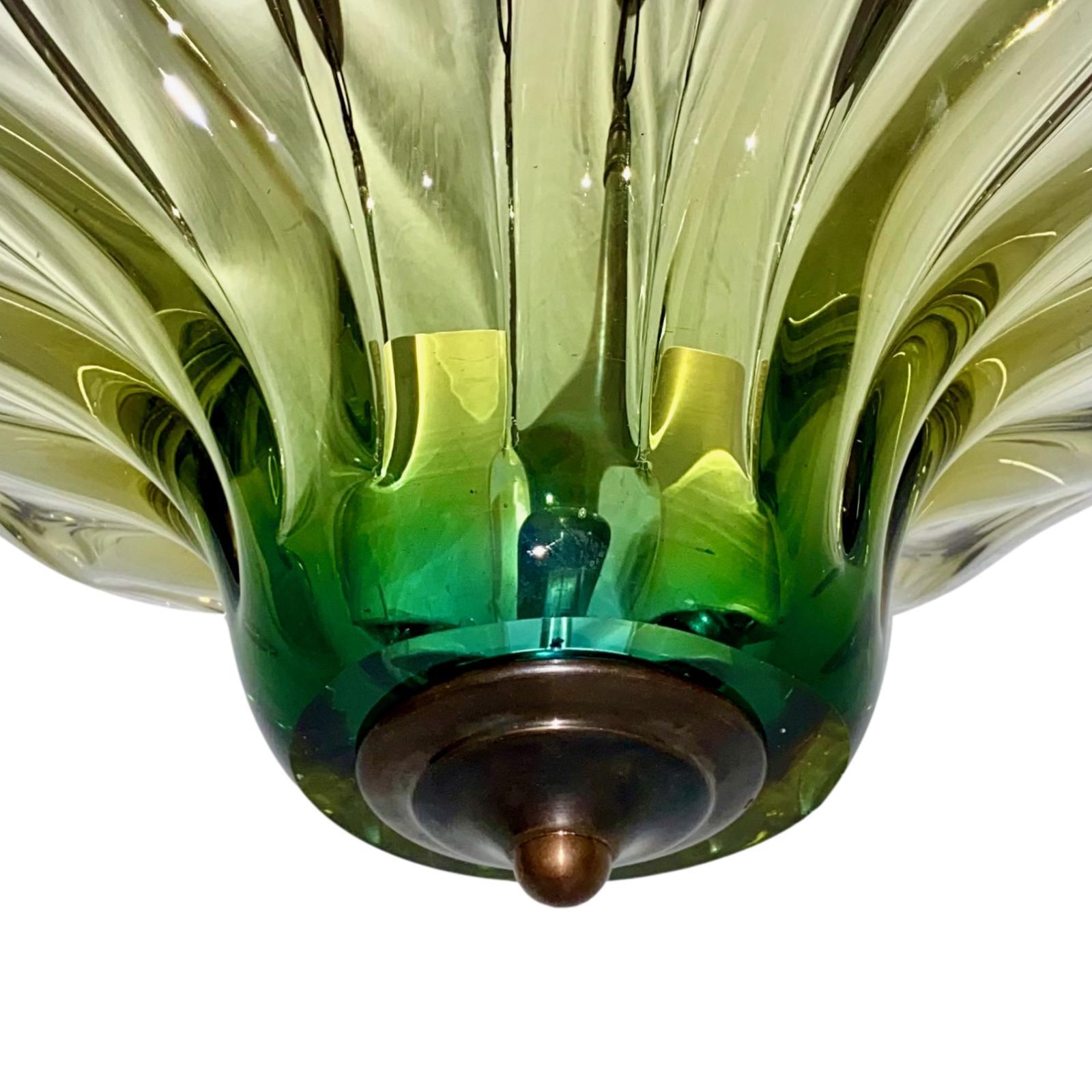 Murano Blown Glass Light Fixture In Good Condition In New York, NY