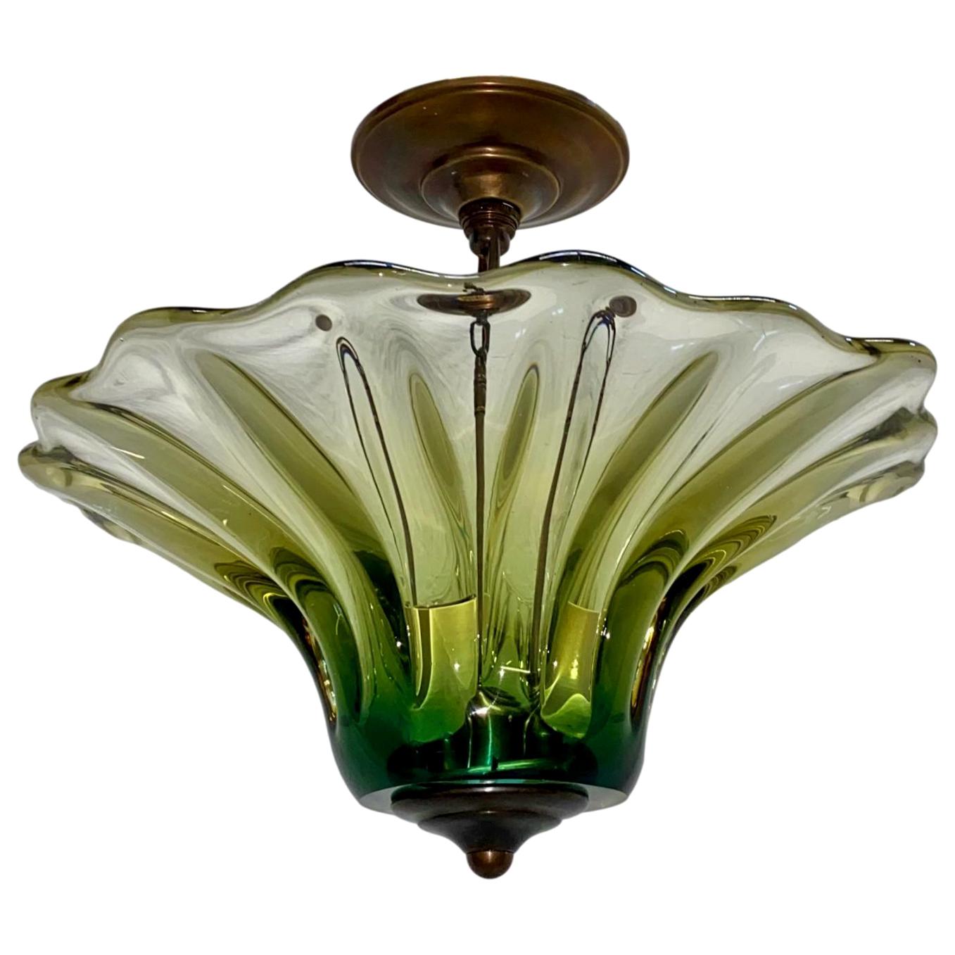 Italian Blown Glass Fixture at 1stDibs
