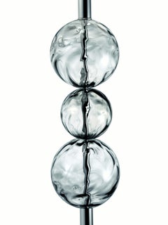 Murano blown Glass, Floor Lamp, Grey Venetian Crystal