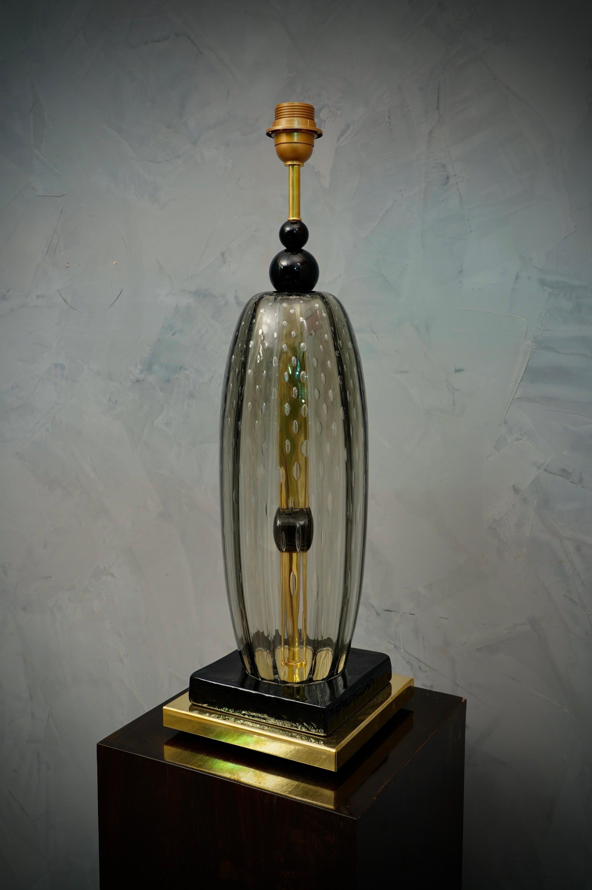 Lampes de table du milieu du siècle en verre soufflé de Murano, 1970 en vente 2