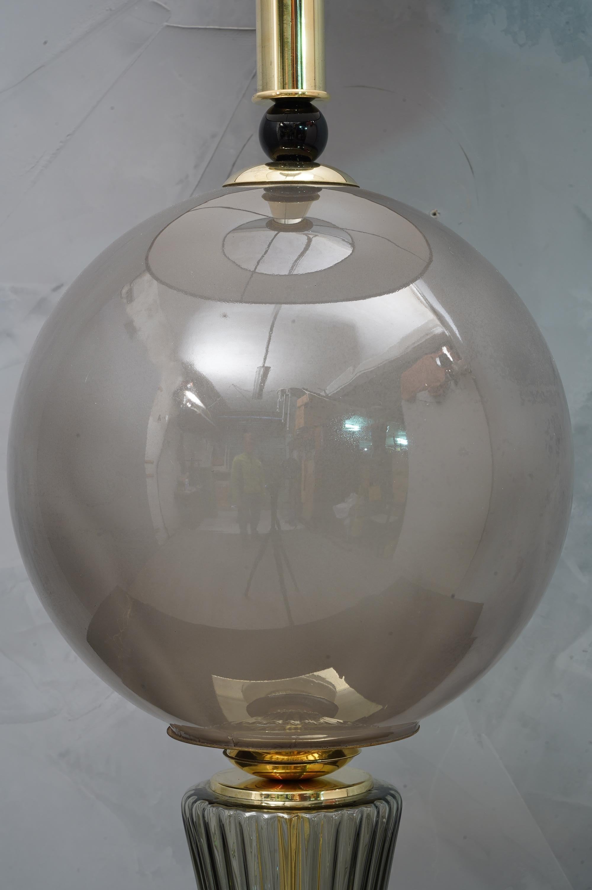 Italian Murano Blown Glass Midcentury Table Lamps, 1980