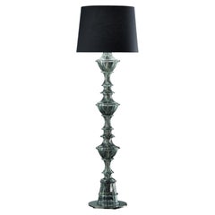 Murano blown Glass Floor LamP, Samurai, Venetian Crystal Design Angelo Barovier