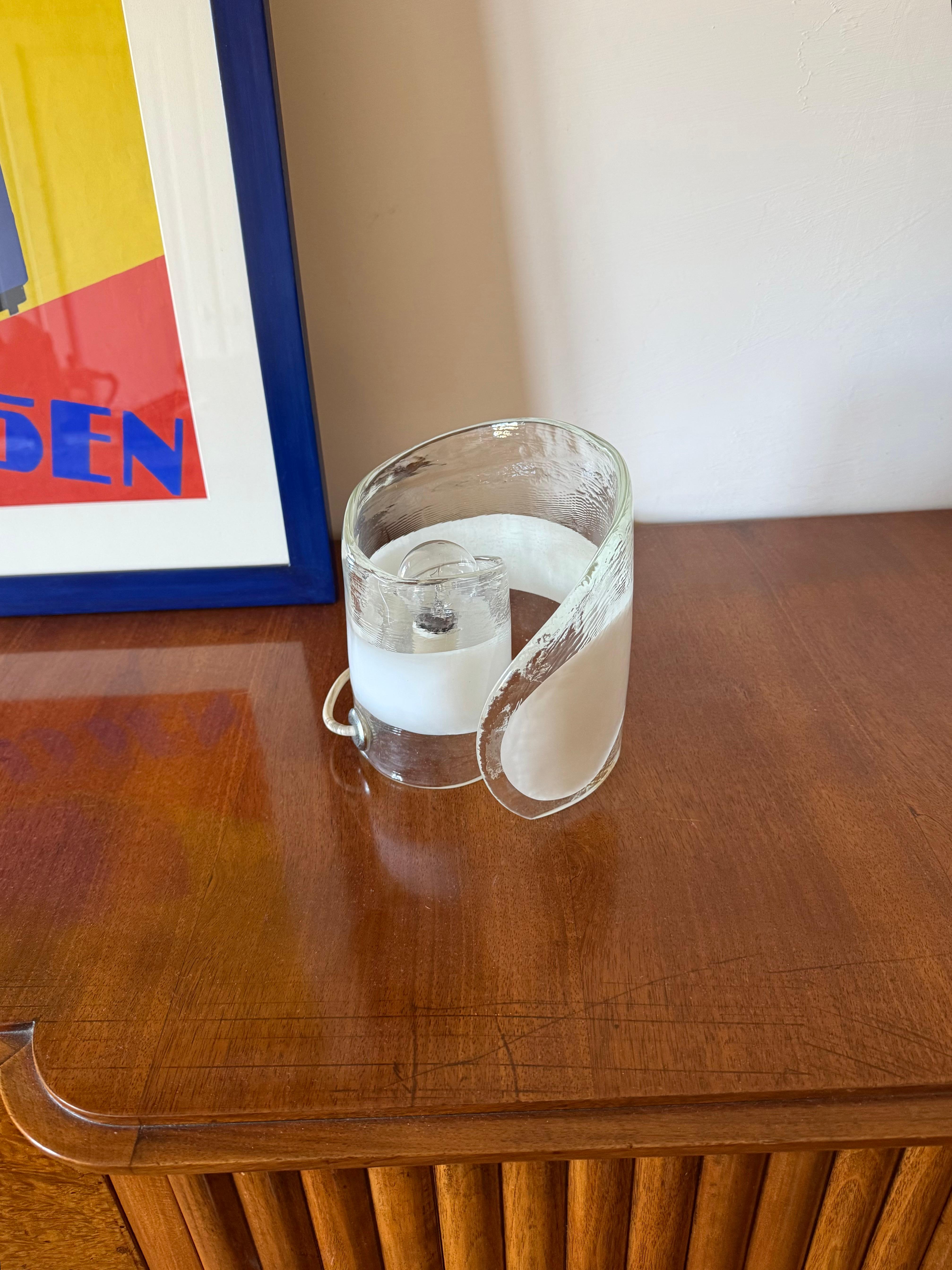 Italian Murano blown glass sculptural table lamp, La Murrina Italy 1970s in vendita