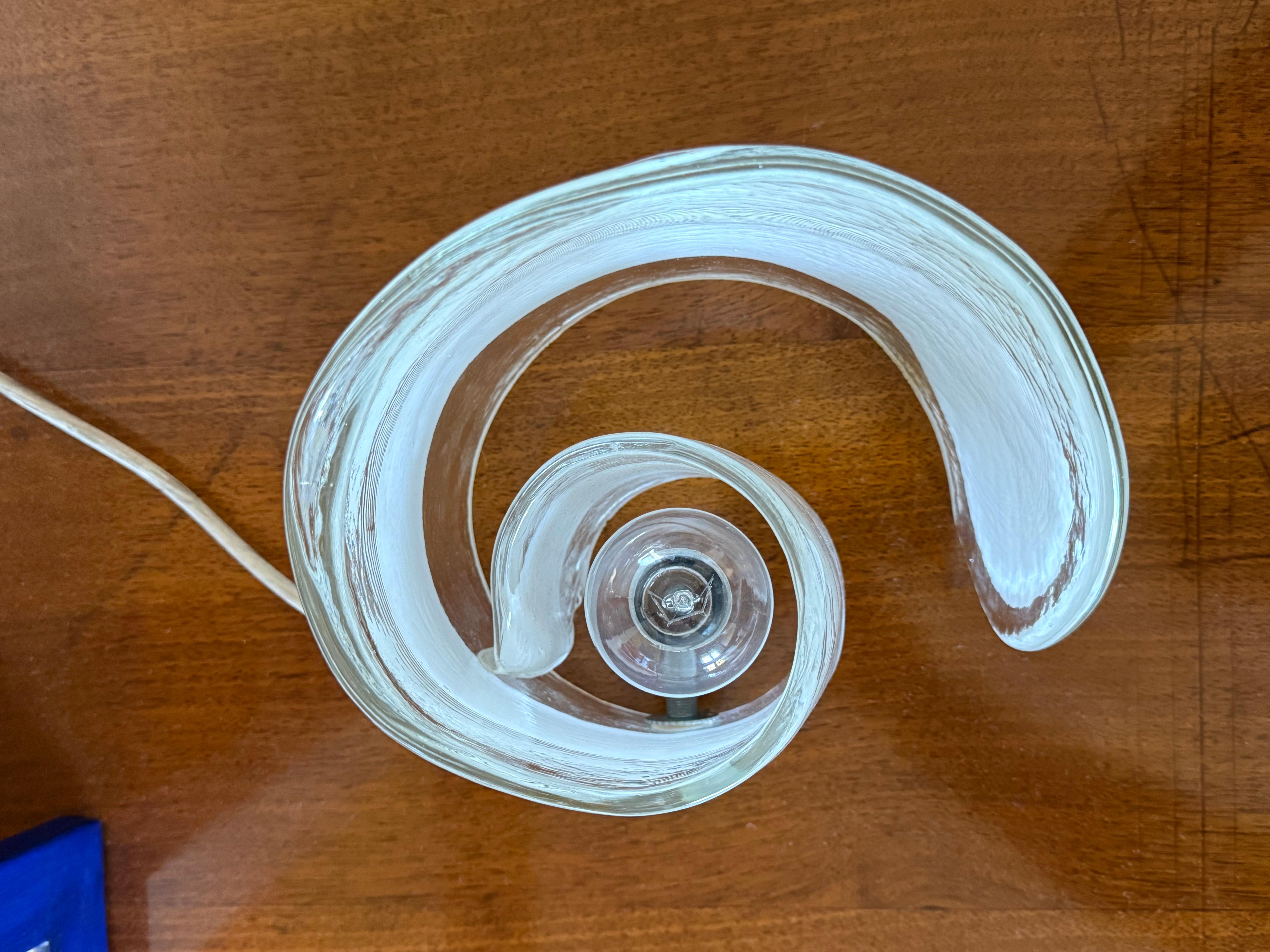 Murano blown glass sculptural table lamp, La Murrina Italy 1970s In condizioni ottime in vendita a Firenze, IT