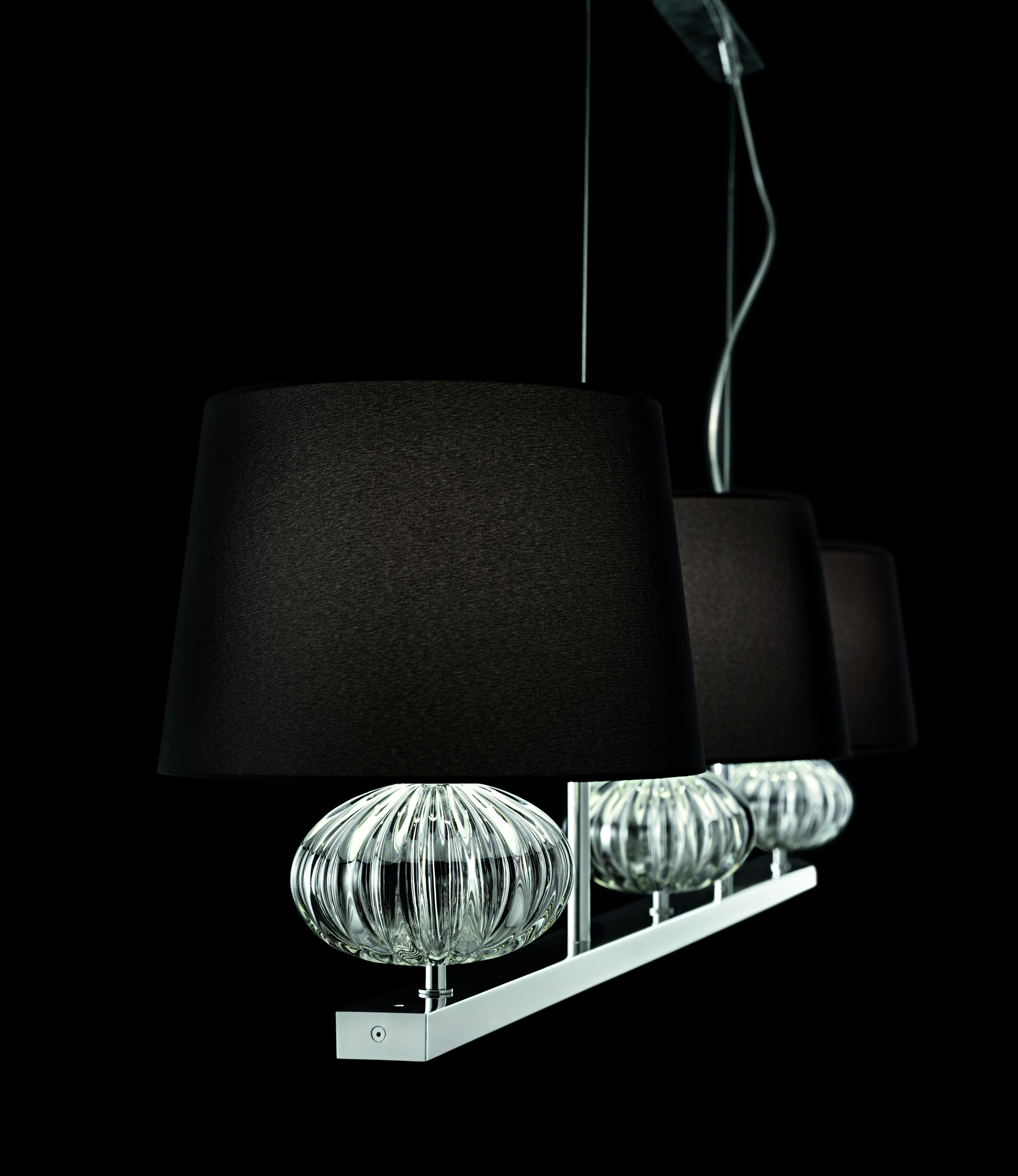 Italian Murano Glass Suspension Lamp, Grey, Matrioska For Sale