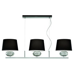 Lampe à suspension en verre de Murano, grise, Matrioska
