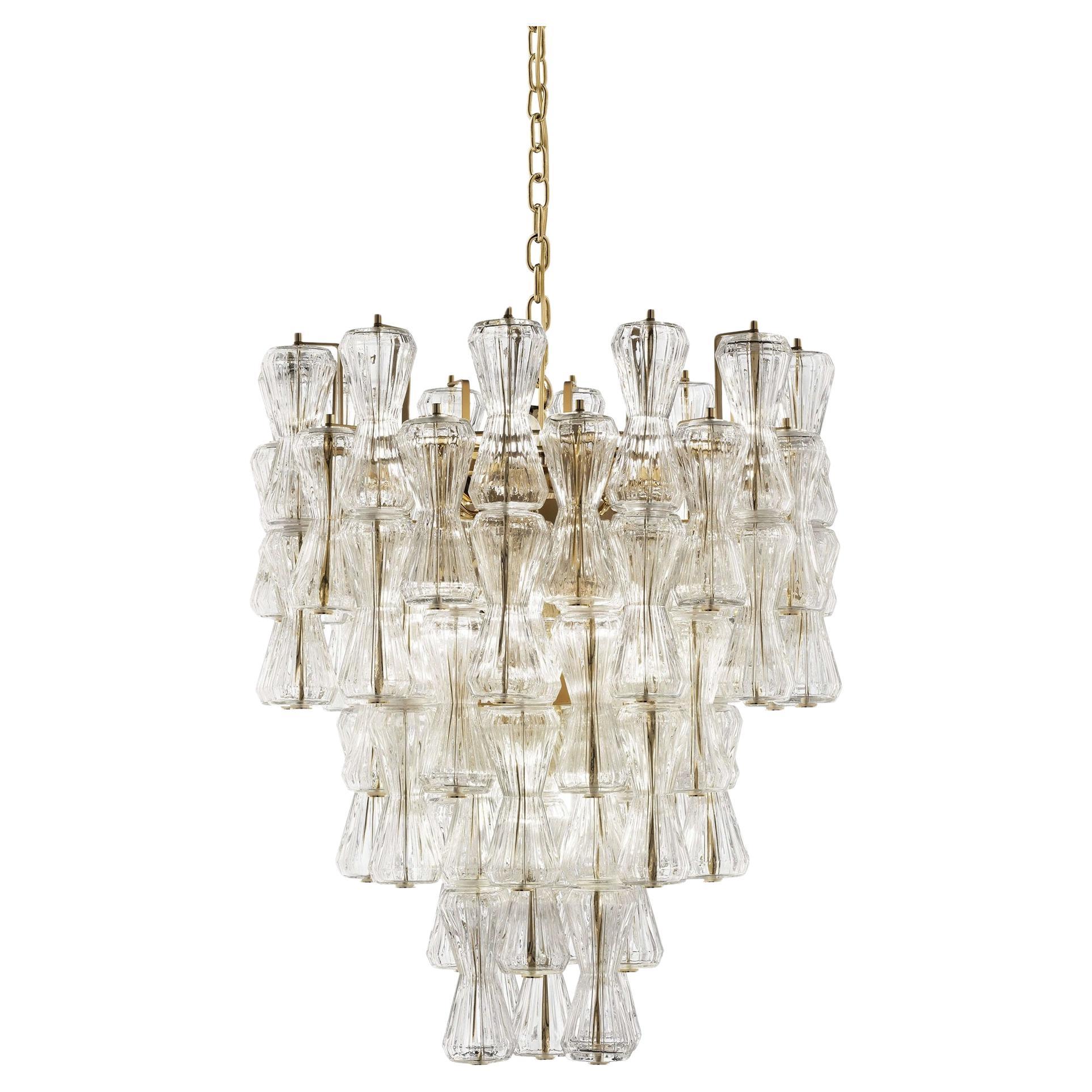 Murano Blown Glass Suspension Lamp, Clepsydra