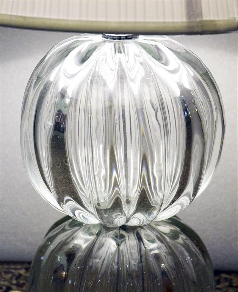 Late 20th Century Murano Blown Glass Table Lamp, 1970s For Sale