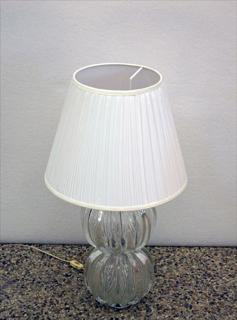 Murano Blown Glass Table Lamp, 1970s For Sale 1
