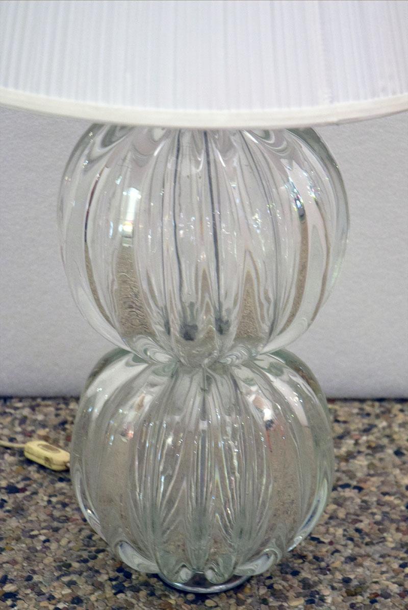 Murano Blown Glass Table Lamp, 1970s For Sale 2