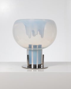 Murano Blown Glass Table Lamp by Toni Zuccheri for VeArt, Chrome-Plated Base