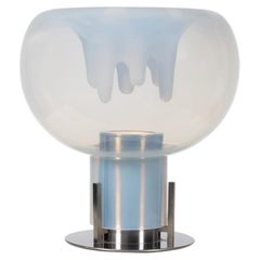 Murano Blown Glass Table Lamp by Toni Zuccheri for VeArt, Chrome-Plated Base