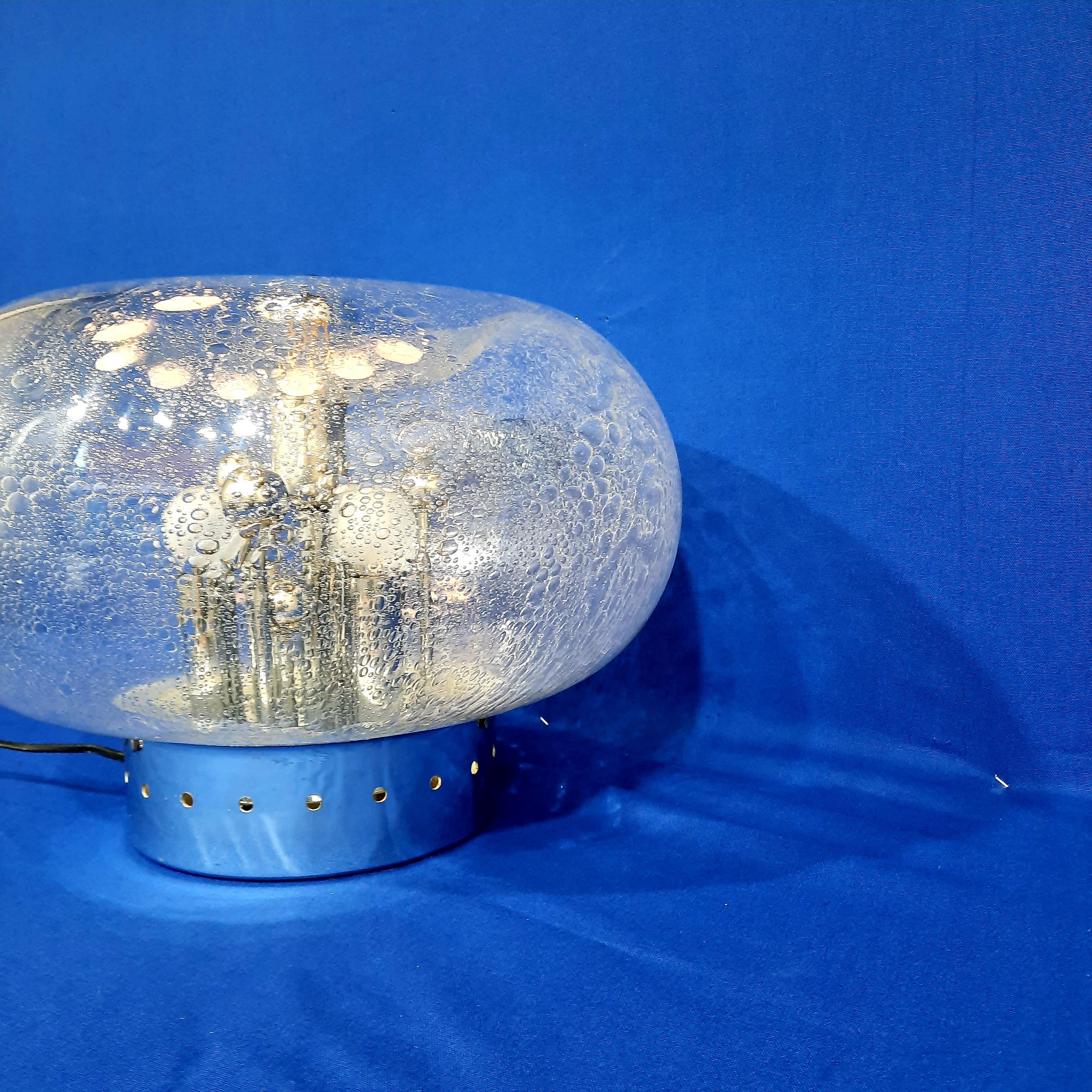 Murano blown glass table lamp, Circa 1965 5