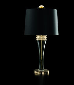 Murano blown Glass Table Lamp, Crystal Venetian Crystal