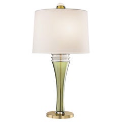 Murano blown Glass Table Lamp, Crystal Venetian Crystal