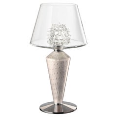 Murano blown Glass Table Lamp, Grace, Crystal Venetian Crystal