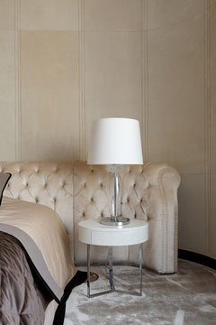 Murano blown Glass Table Lamp, Olive Venetian Crystal, Rotterdam