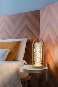 Murano blown Glass Table Lamp Opéra Crystal Venetian Crystal