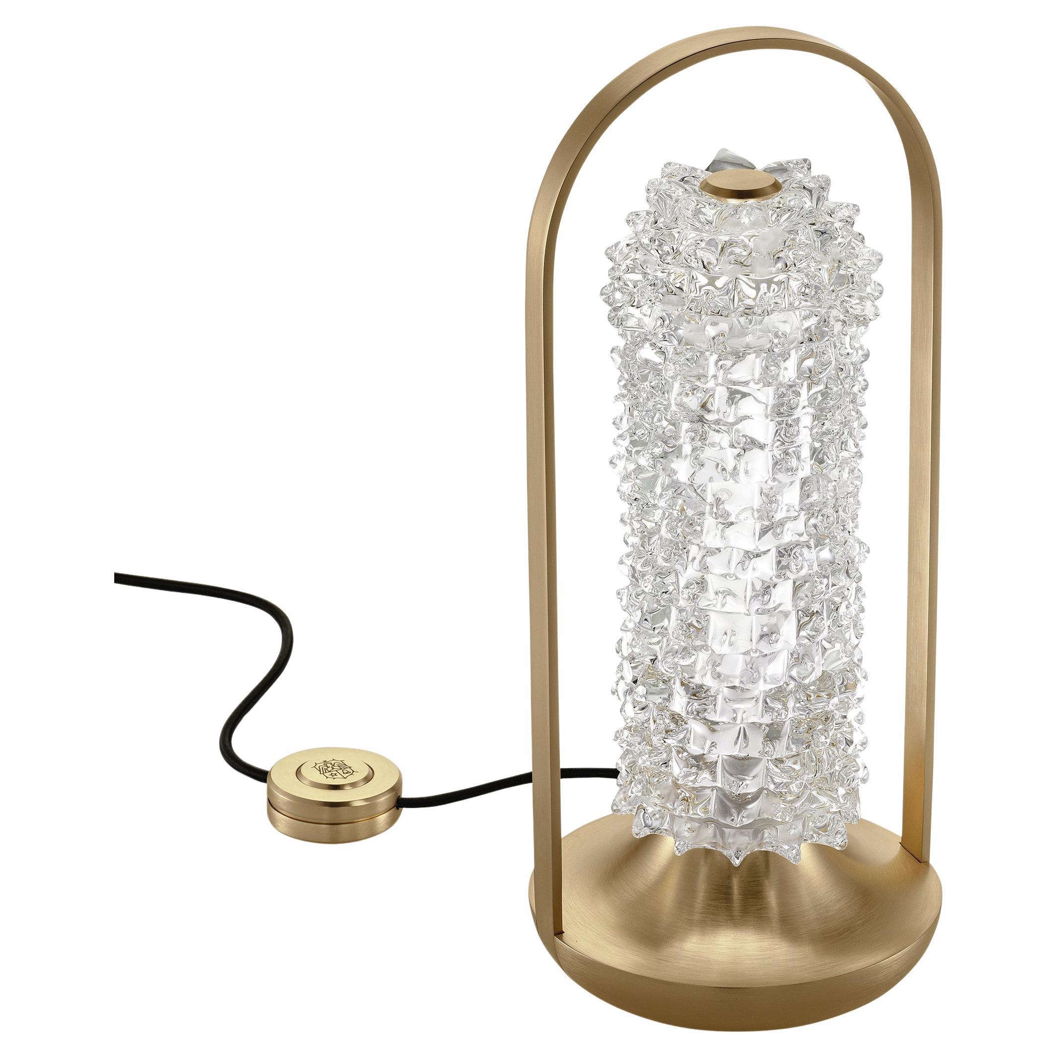 Murano blown Glass Table Lamp Opéra Crystal Venetian Crystal