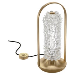 Murano blown Glass Table Lamp Opéra Crystal Venetian Crystal