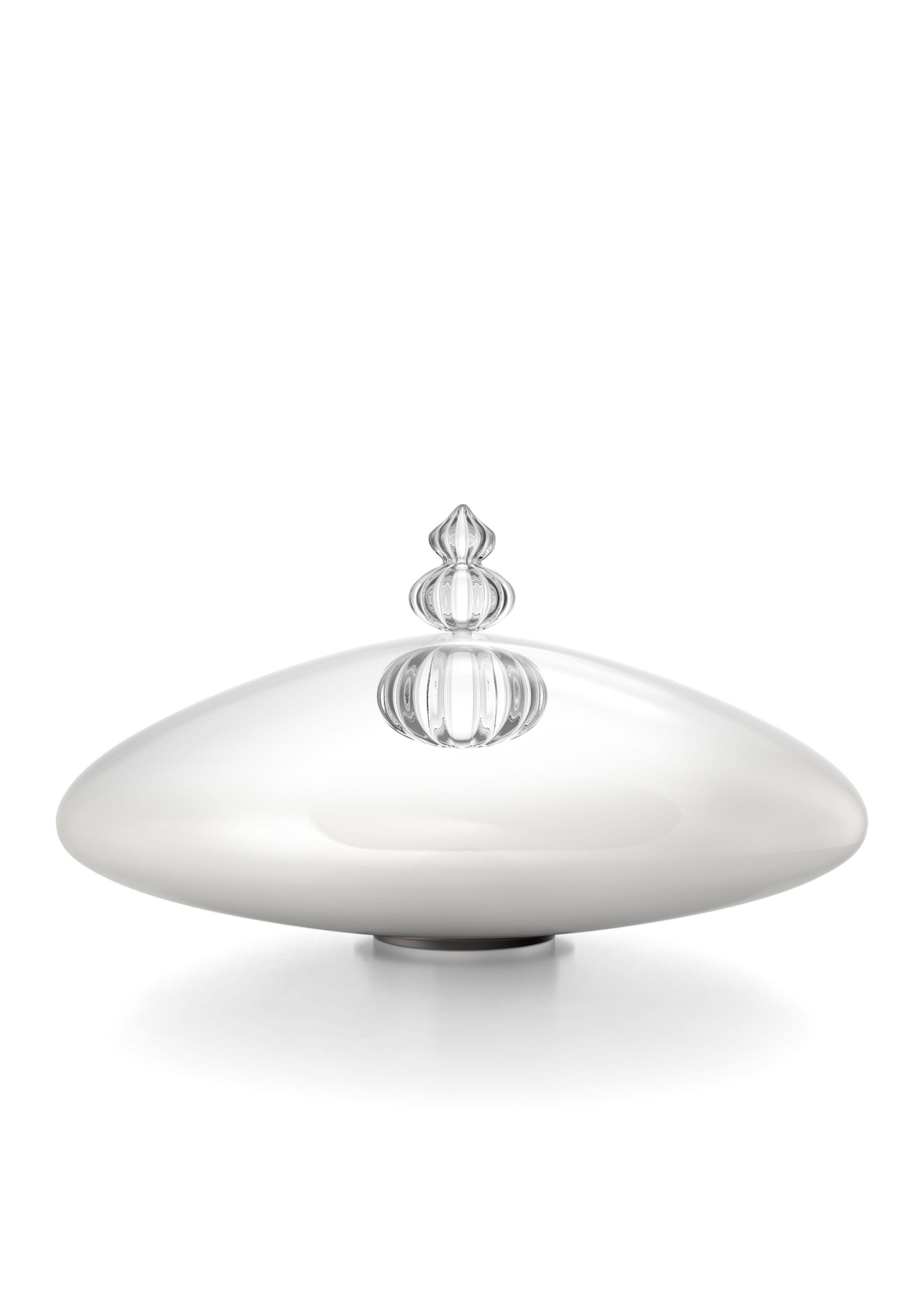 Murano blown Glass Table Lamp, Padma, Grey and Black Venetian Crystal In New Condition For Sale In Venice, IT