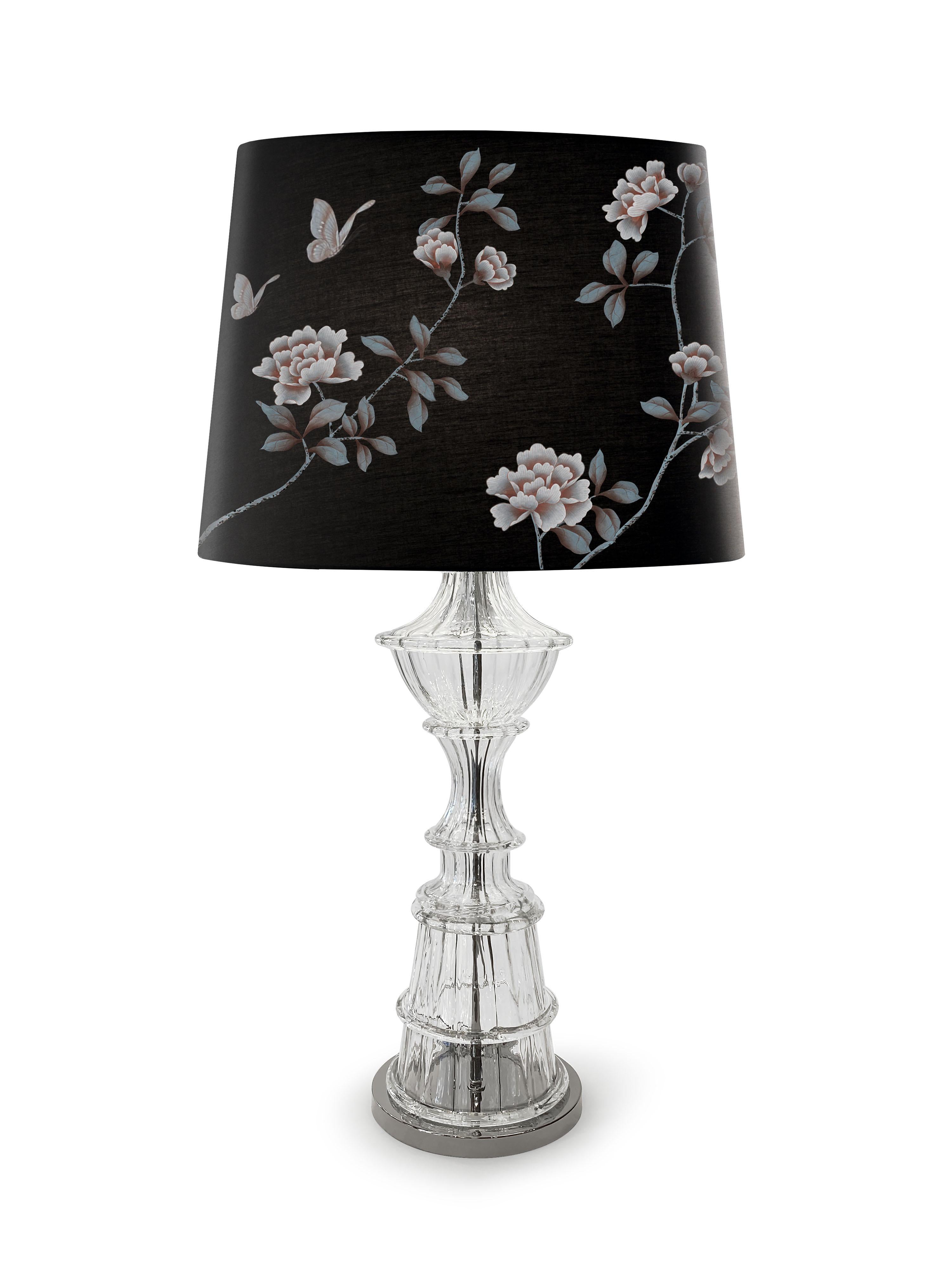 Murano blown Glass Table Lamp, Samurai, Venetian Crystal Design Angelo Barovier In New Condition For Sale In Venice, IT