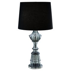 Murano blown Glass Table Lamp, Samurai, Venetian Crystal Design Angelo Barovier