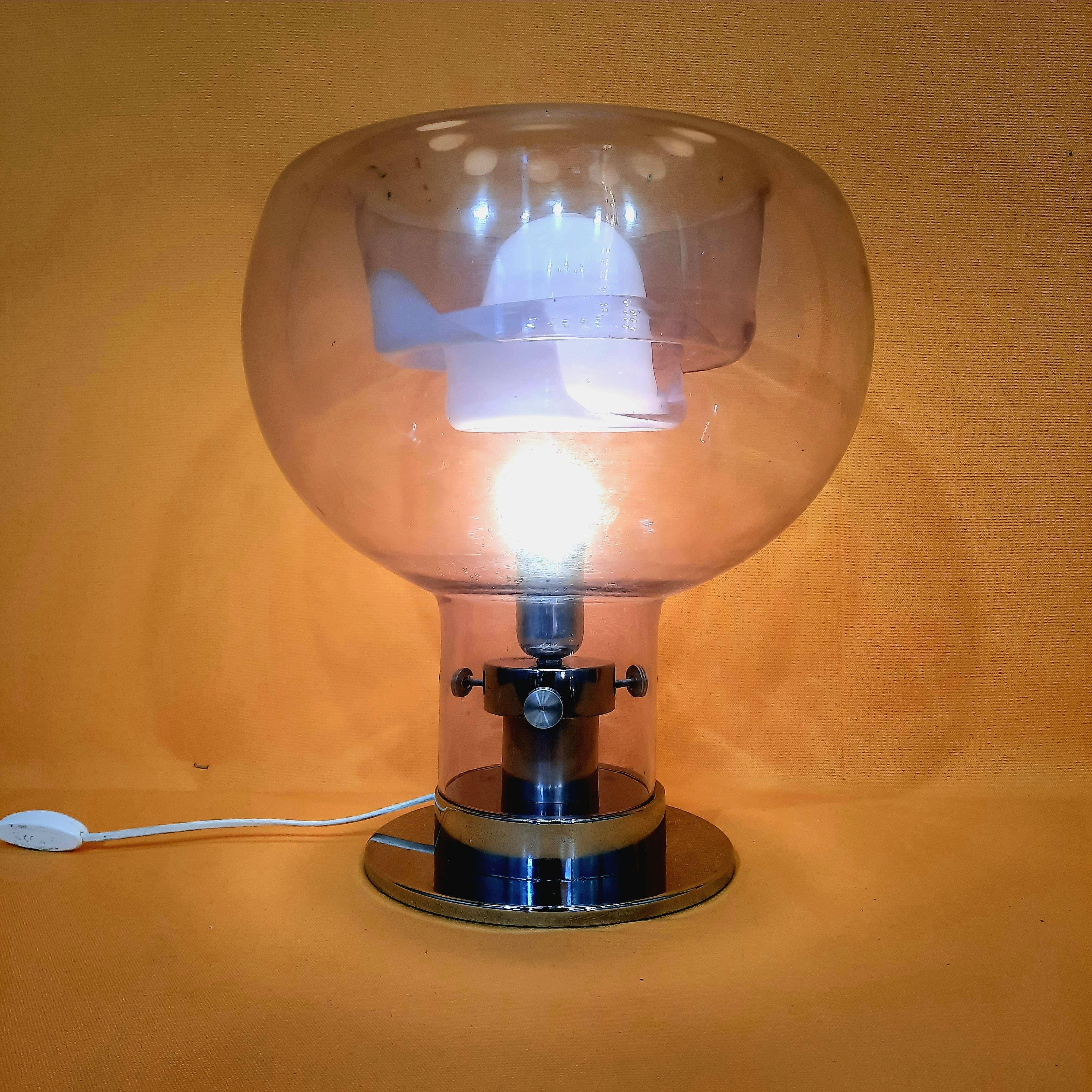 Murano blown glass table lamp, Toni Zuccheri, Veart, Circa 1970 For Sale 5