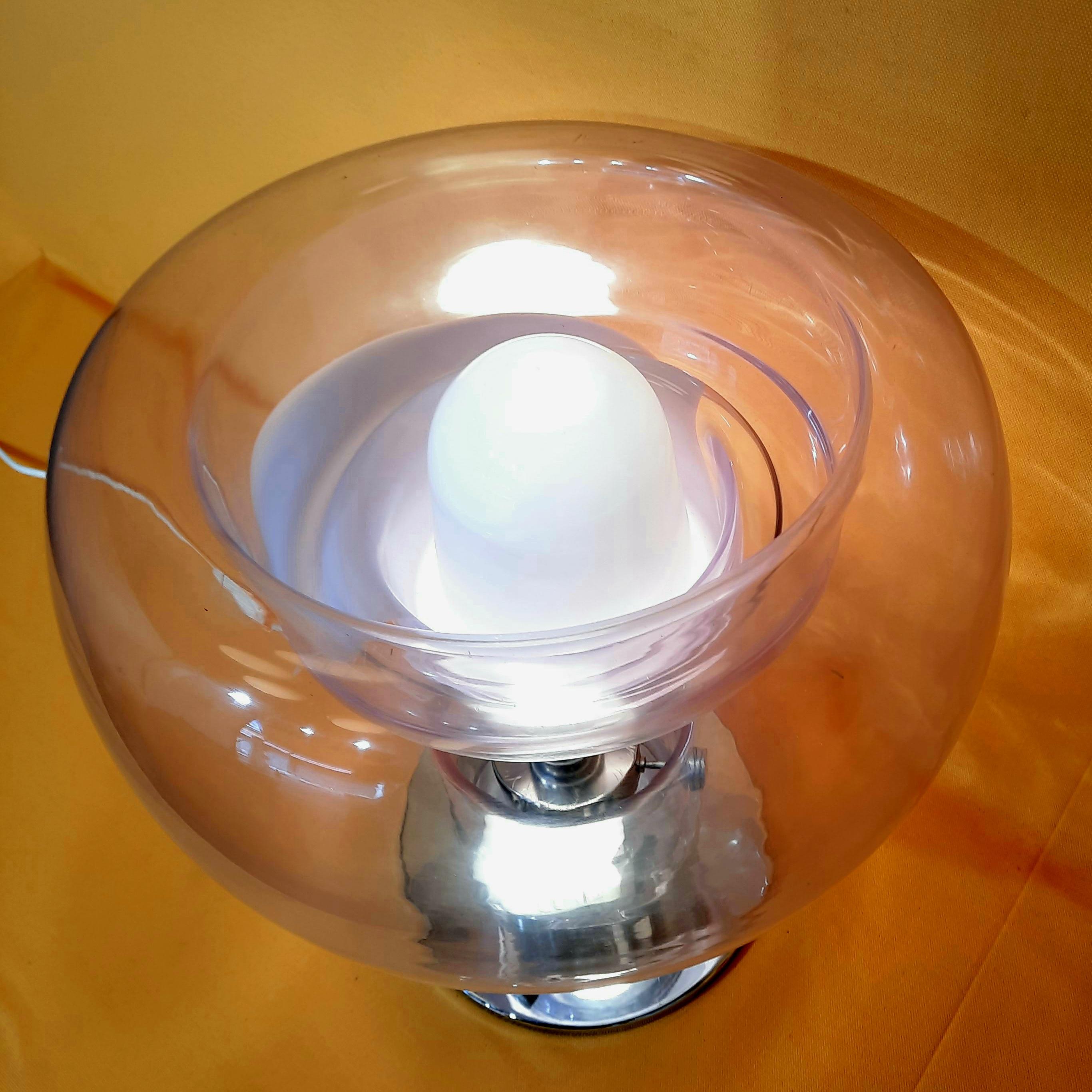 Murano blown glass table lamp, Toni Zuccheri, Veart, Circa 1970 For Sale 2
