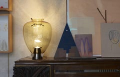 Lampe de bureau en verre soufflé de Murano, Veronese, Design en cristal vénitien Umberto Riva