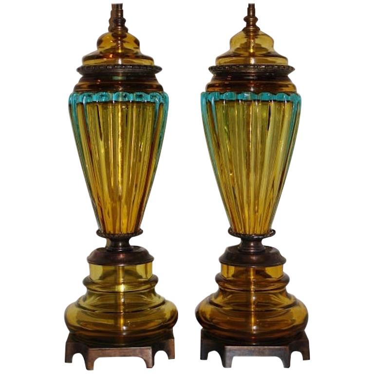 Murano Blown Glass Table Lamps
