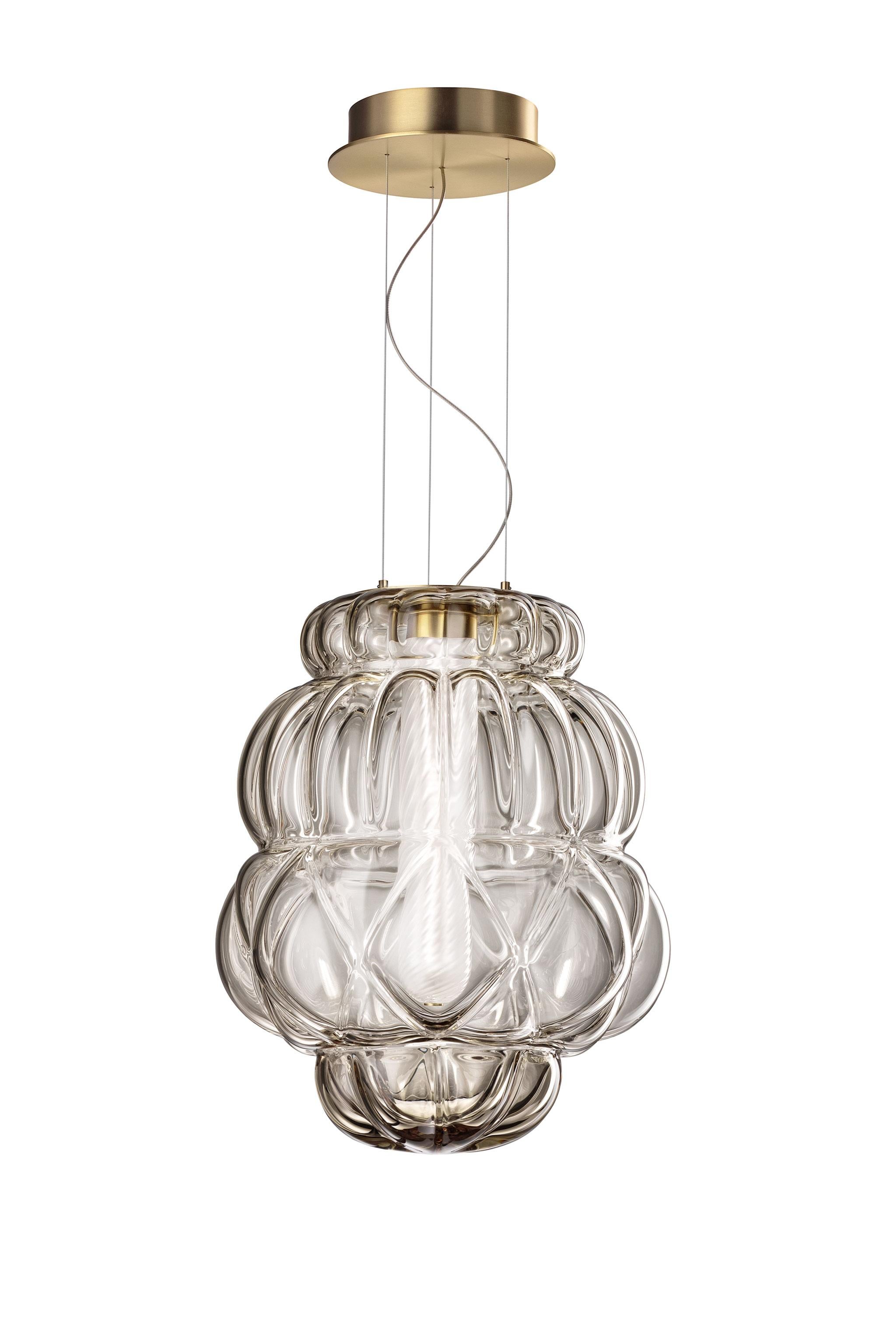 Lampada a sospensione in vetro soffiato di Murano, Vallonné, cristallo indaco veneziano In condizioni Nuovo in vendita a Venice, IT