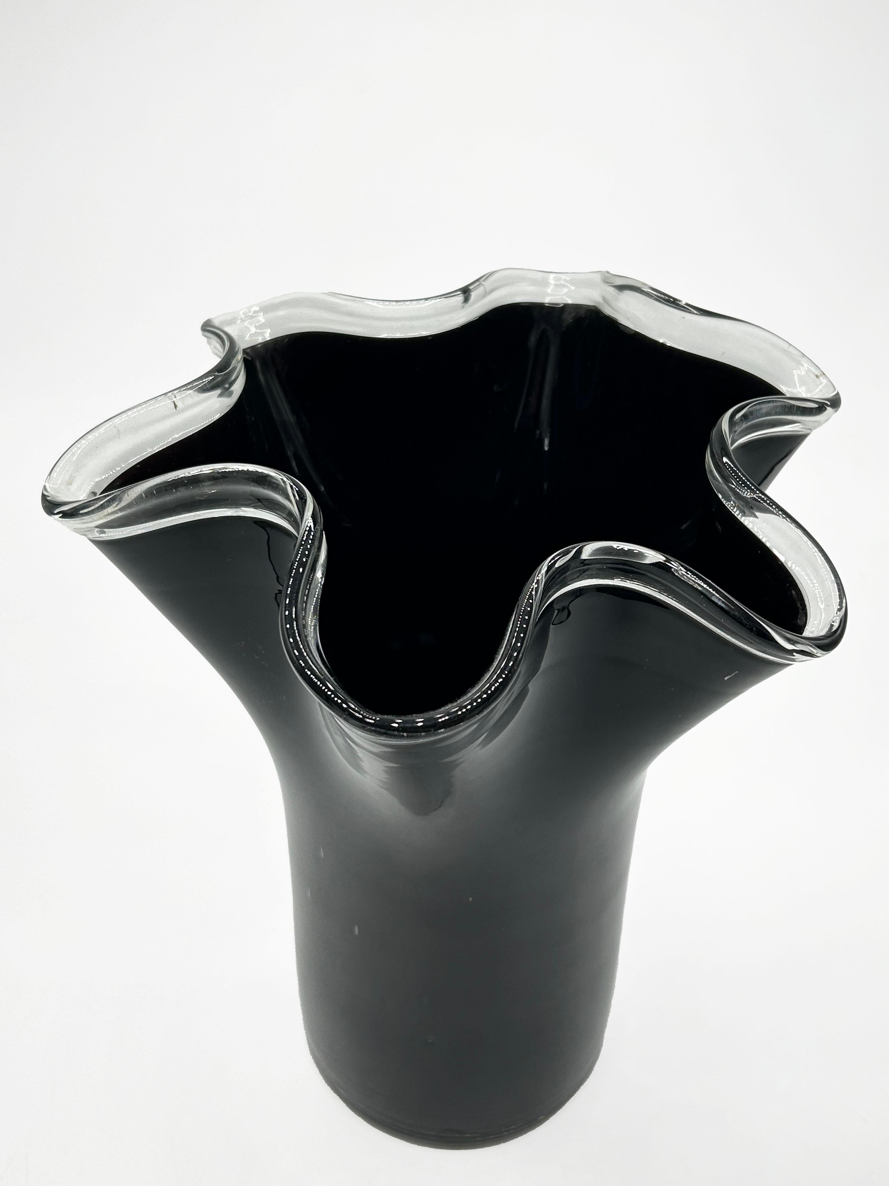 Mid-Century Modern Murano Blown Glass Vase circa 1950s For Sale