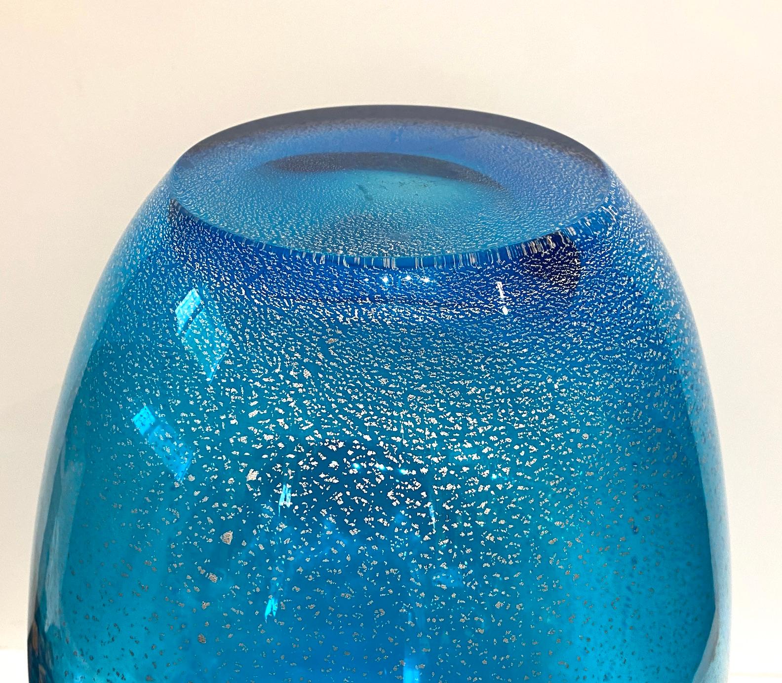 Murano Blown Glass Vase In Good Condition For Sale In Newport Beach, CA