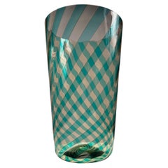 Murano blown glass vase VeArt, Italy (Signed)