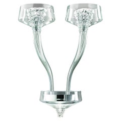 Murano blown Glass Wall Sconce, Crystal Venetian Crystal