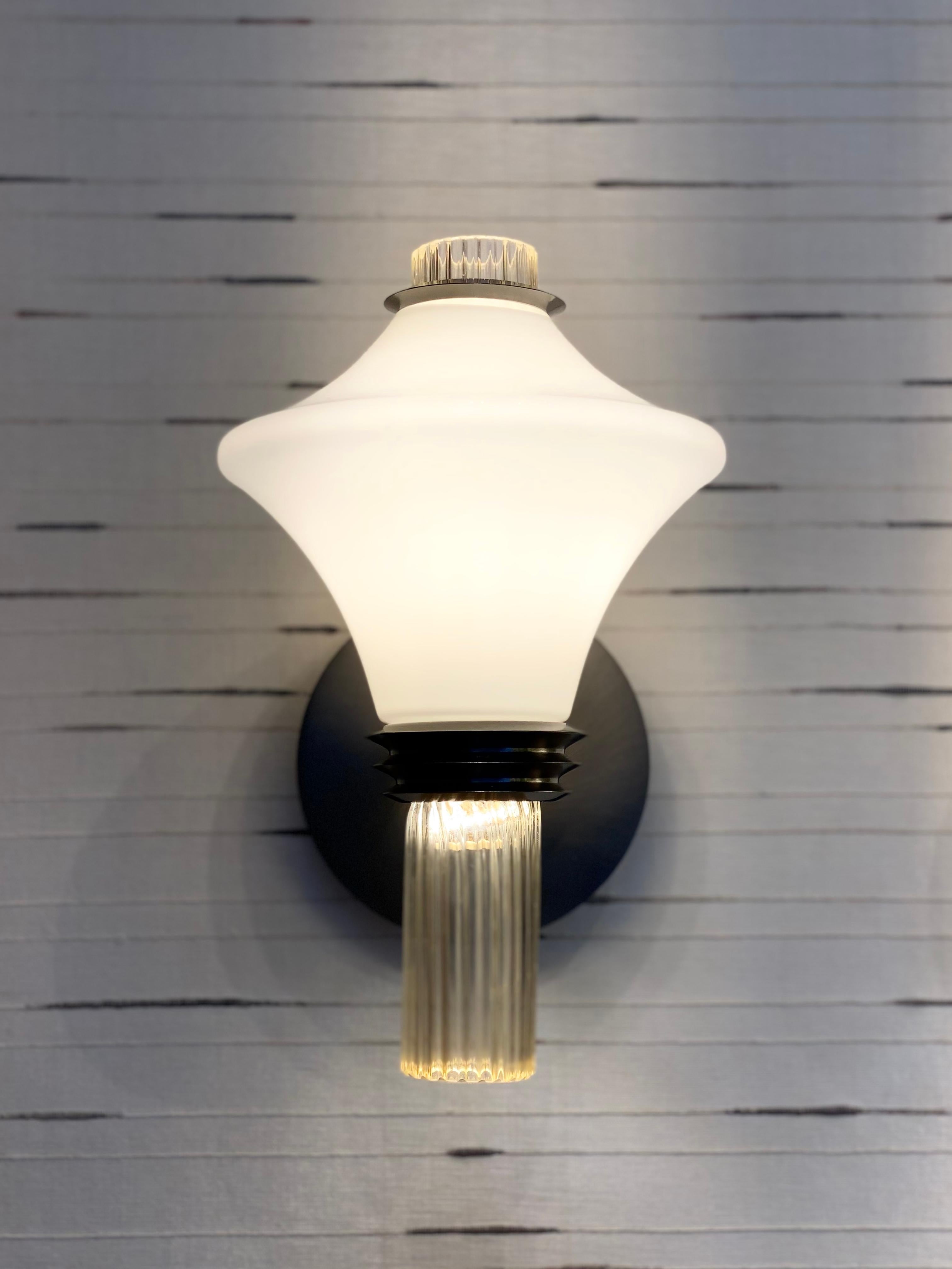 Aplique de Murano, Metropolis, Cristal Veneciano Italiano en venta