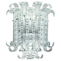 Murano blown Glass Wall Sconce, New Felci, Crystal Venetian Crystal