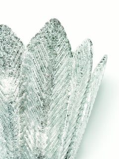 Murano blown Glass Wall Sconce, Spade, Crystal Rugiada Venetian Crystal