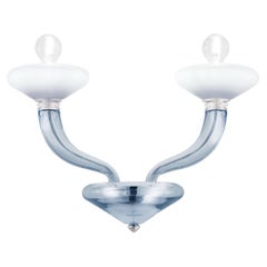 Murano blown Glass Wall Sconce, Windsor, Indigo Venetian Crystal