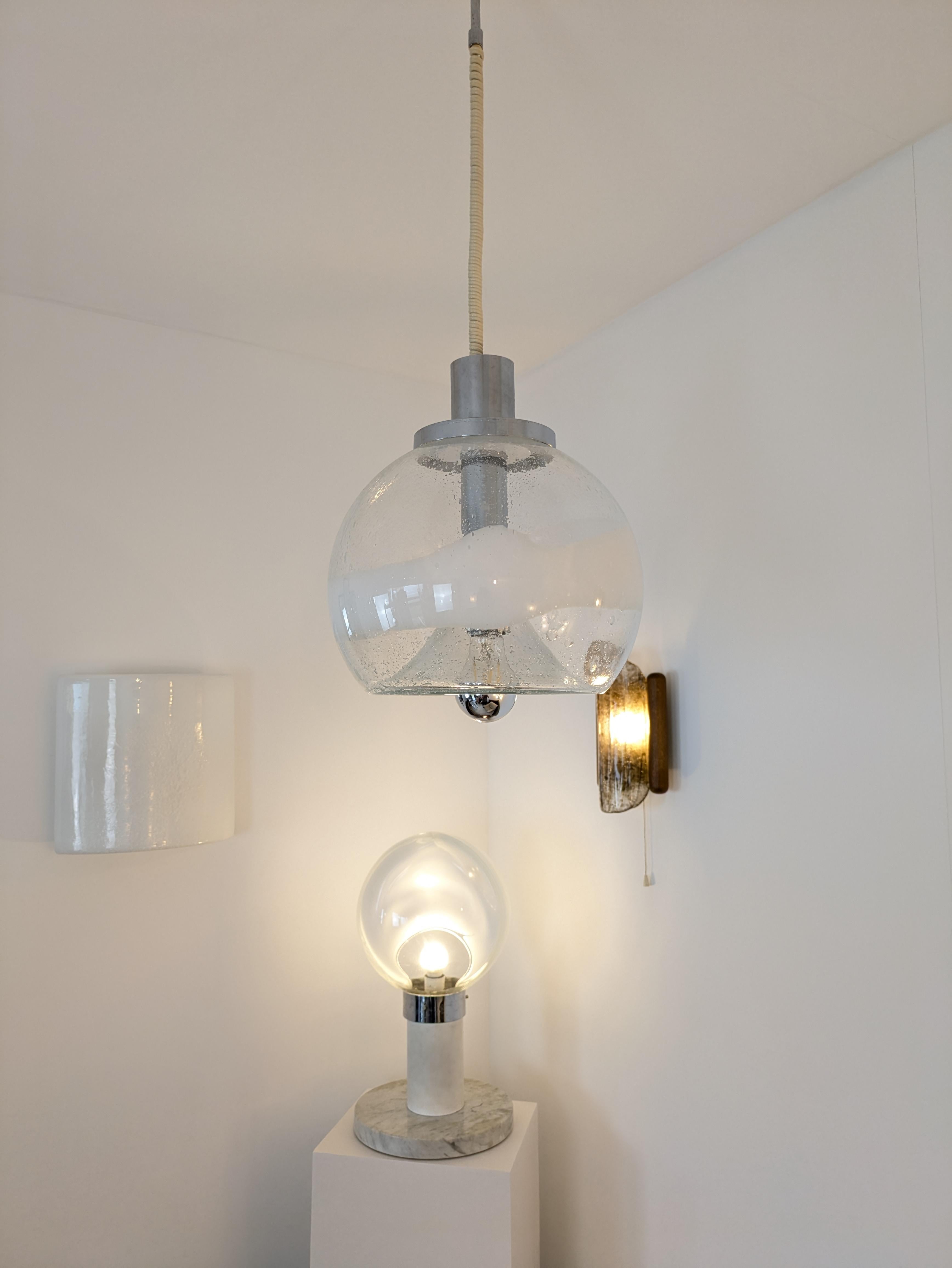 Murano Blown globe pendant 30, Ettore Fantasia Gino Poli, Sothis, Pulegoso, 1970 For Sale 3
